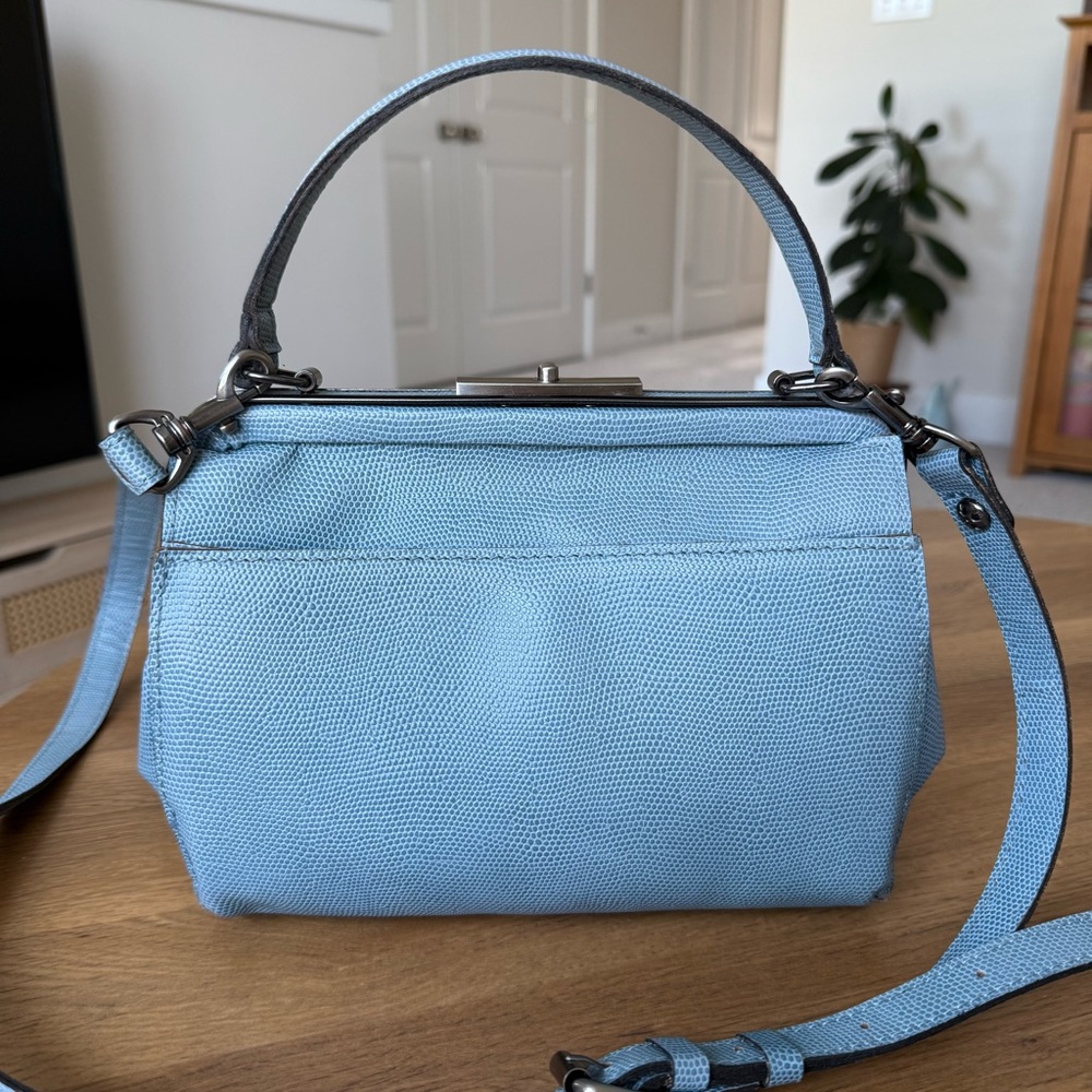 Patricia Nash Sky Blue Satchel with Silver Trim - Picture 2 of 14